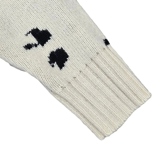 Angashion Sweater Punk Mod Rock Black Cat Animal Print Size Medium Very Soft - Picture 6 of 6